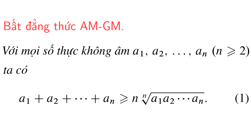 Bất đẳng thức AM-GM là gì? 
