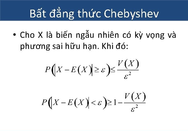 bất đẳng thức chebyshev
