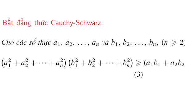 bất đẳng thức cauchy-schwarz