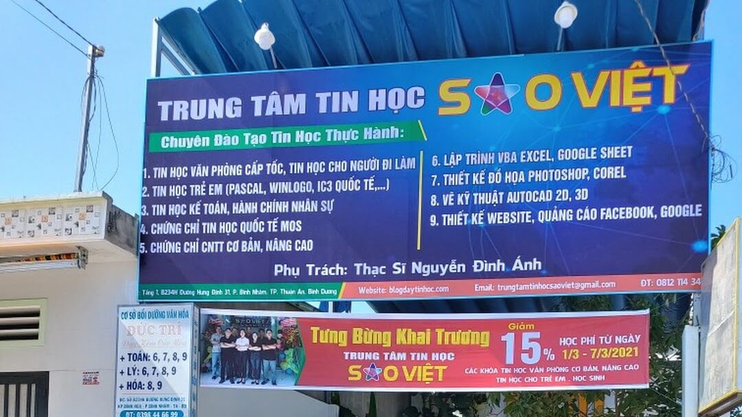 Trung tâm Tin học Sao Việt Bình Dương