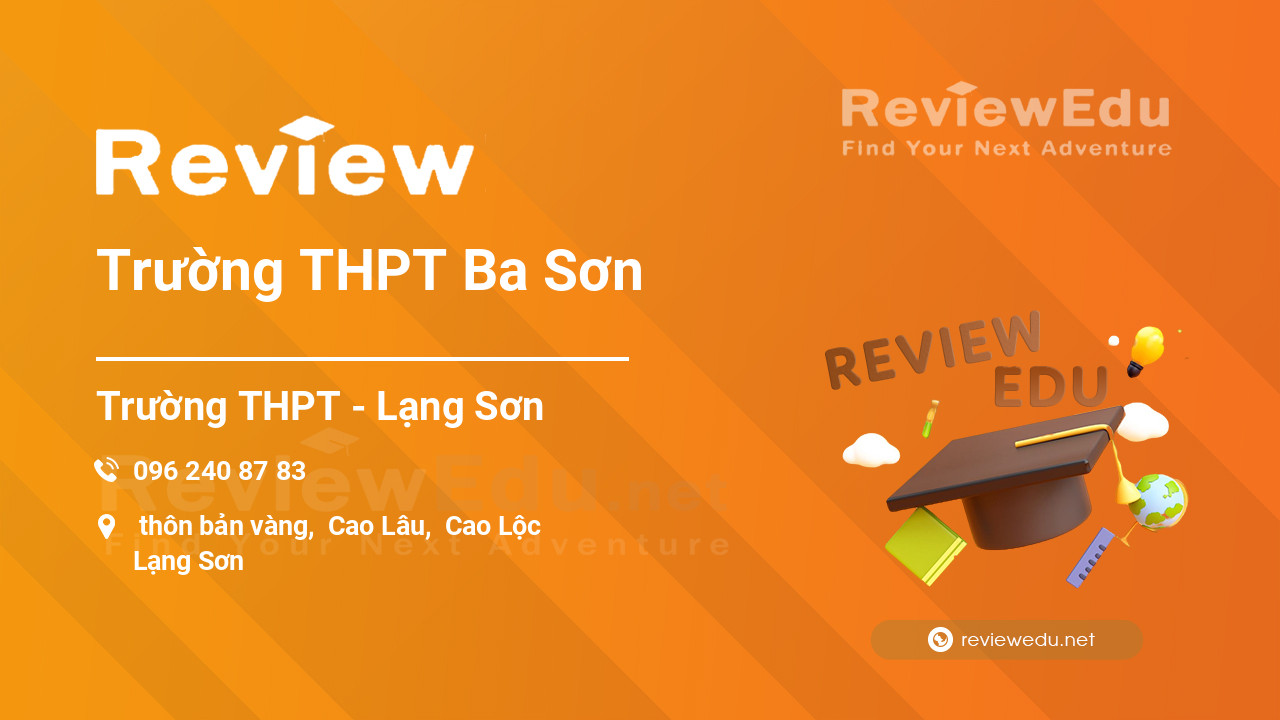 Review Trường THPT Ba Sơn