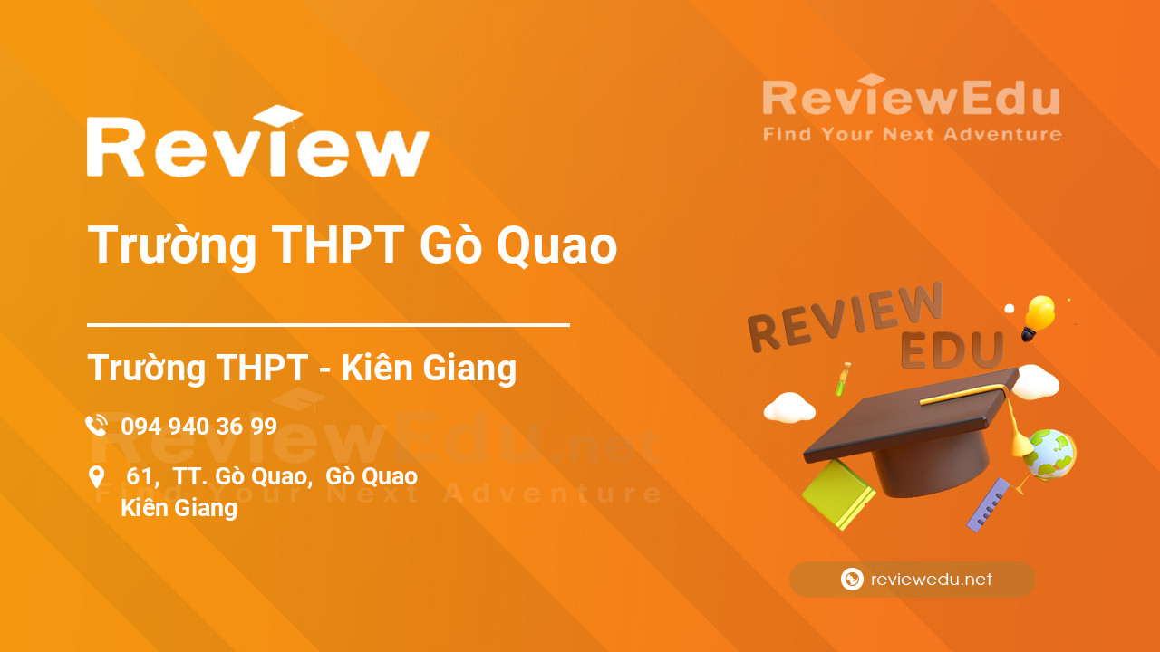 Review Trường THPT Gò Quao